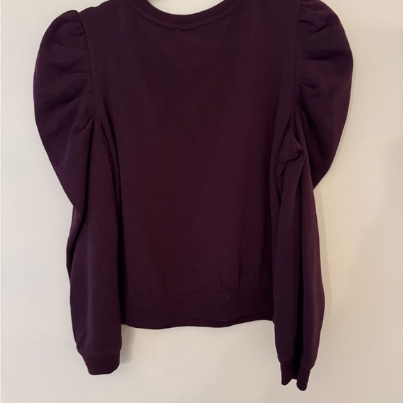 Express Women's Purple Puff Sleeve Top - Picture 2 of 3
